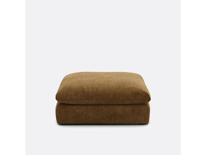 LA REDOUTE Pouf modulable, polyester chiné, MALO 1 Place Marron Bronze, Made in France