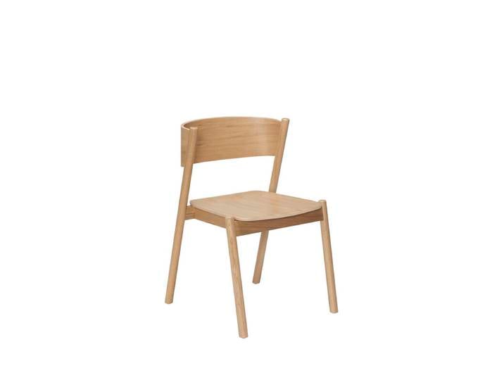 HUBSCH Oblique Chaise de salle à manger - Bois naturel