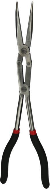 Pince extra-longue à bec coudée à 45° à double articulation ; KS Tools (500.7163)