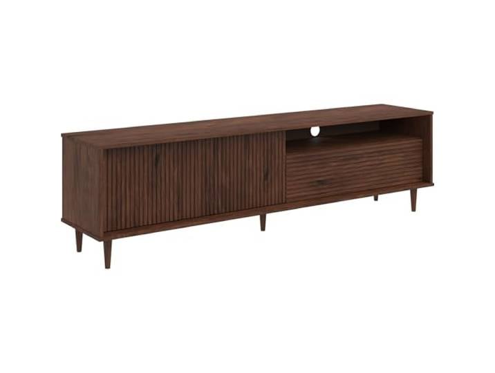 Jerzy Lowboard Braun, 180 x 38 x 50 cm, TV-Board aus FSC-zertifiziertem Kiefernholz mit 2 Türen und 1 Klappe, Fernsehtisch mit Kabeldurchführung für Wohnzimmer