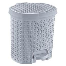 keeeper Tret-Kosmetikeimer "tjark", 5,5 Liter, nordic-white Tret-Abfalleimer, Rattan-Optik, mit Tretpedal (5.50 l) (1030251900000)