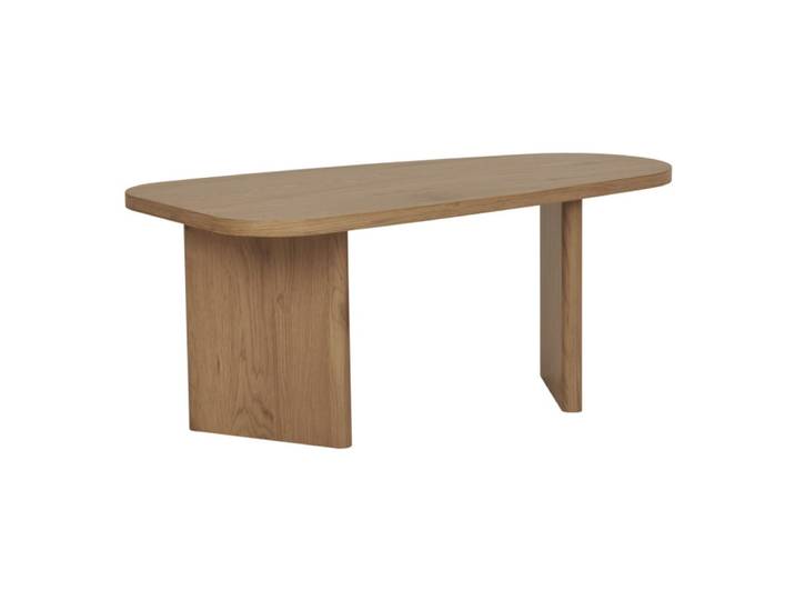 Table basse décor bois foncé 50x100 cm