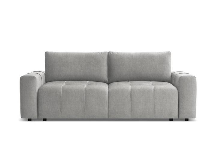 3er Sofa BOBOCHIC ARSENE Samt hellgrau