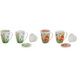4x G. Wurm, Tasse, Blume (300 ml, 4x)