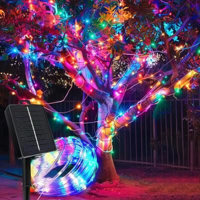 Inspired Finds Solar 104 FT 300LED Multicolor Outdoor Tube Lights With 8 Lighting Modes Waterproof Fairy Garden Patio Backyard Decor multicolor 72.18 Ft 200leds