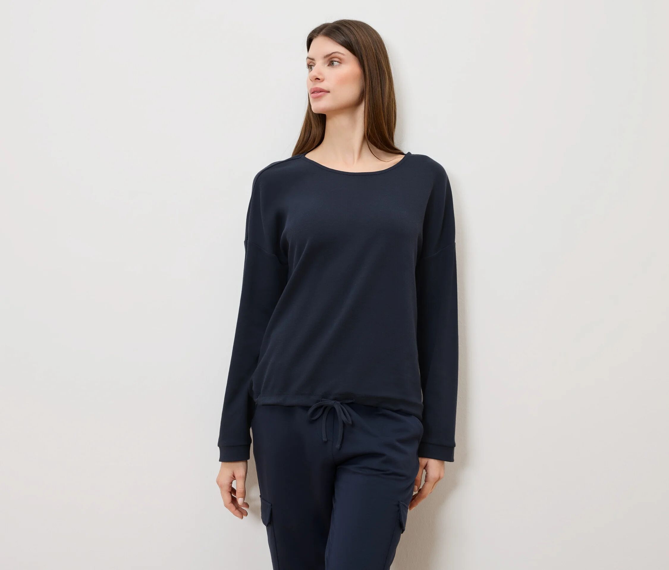 Tchibo - Sweatshirt mit Detail - Damen - Gr. M - dunkelblau
