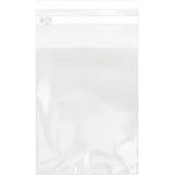 MONOUSO - Flachbeutel BOPP mit Falte Klebstoff 15x22cm G160 (100 Stück)