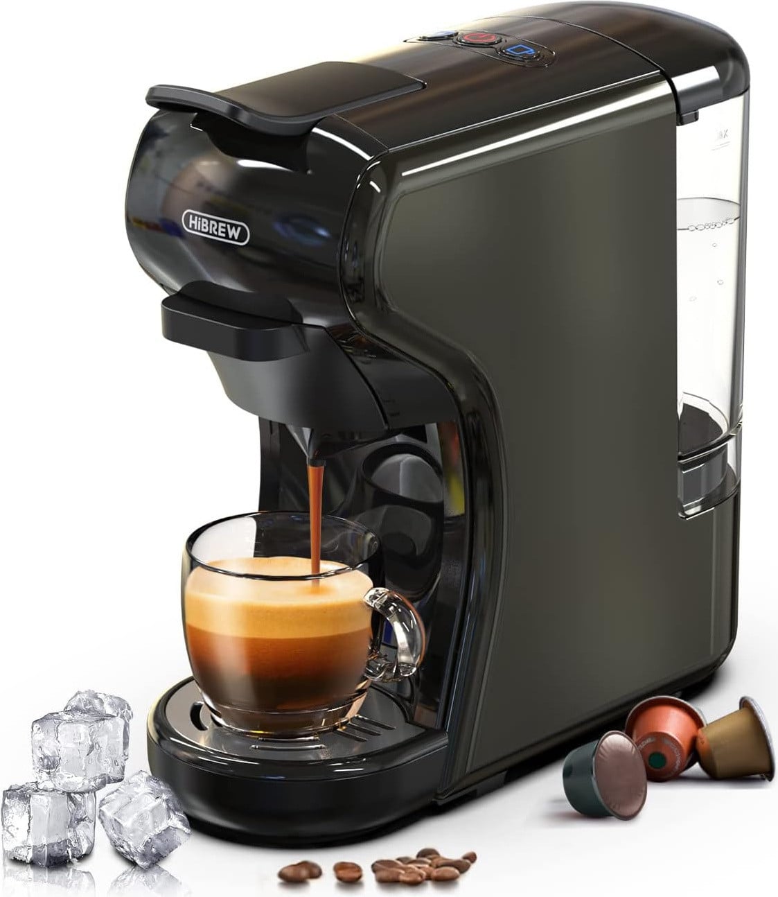 HiBREW H1A 4-in-1 kapsel koffiemachine, zwart