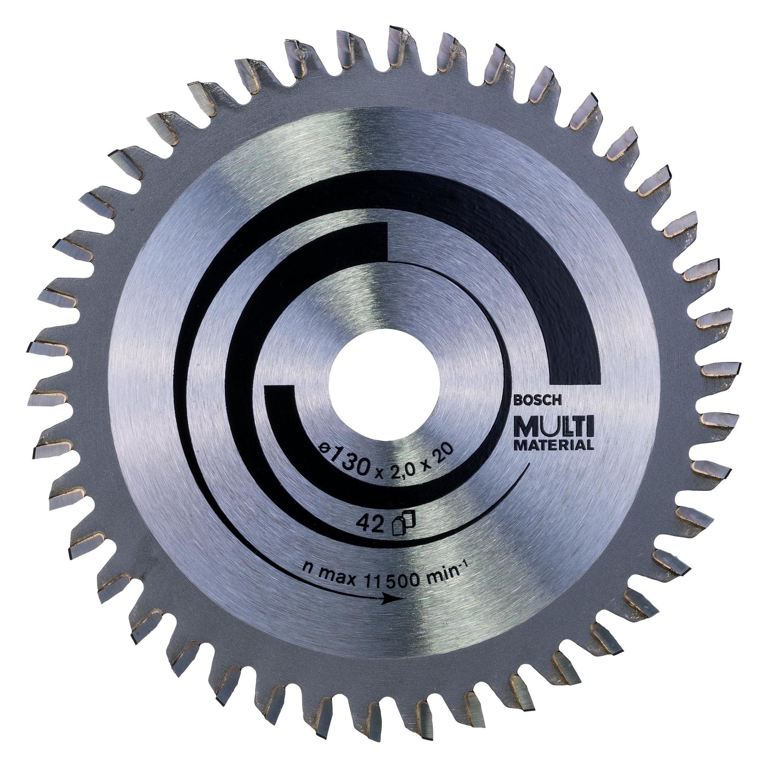 Bosch Professional Zubehör PRO Multi Material Kreissägeblatt, 130 x 2 x 20 mm (2608641195)