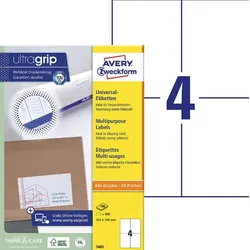 AVERY Zweckform Etiketten 3483 105,0 x 148,0 mm weiß - 400 Stück