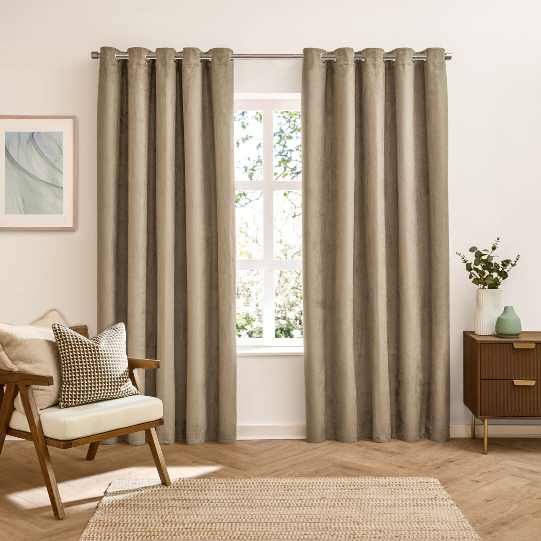 furn. Verso Blackout Curtain Panel Pair Brown 137" W x 168" L
