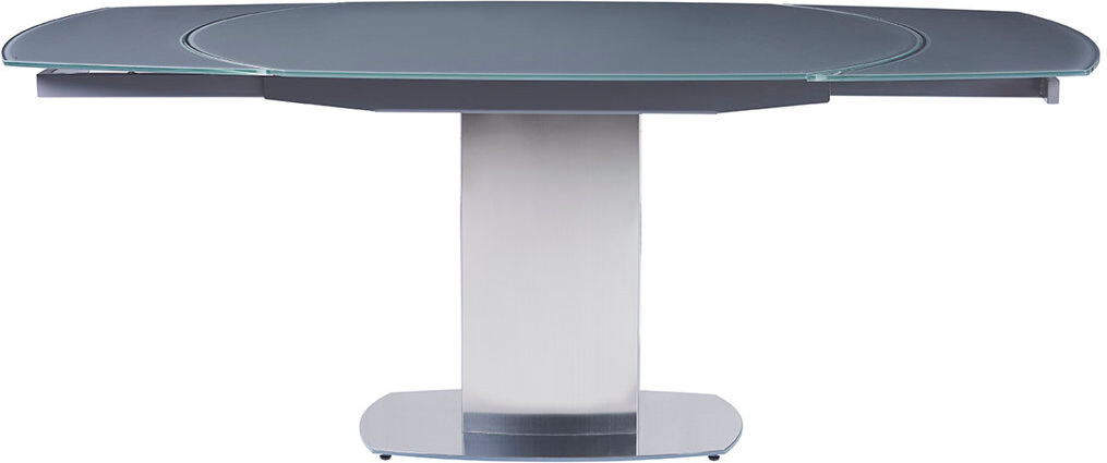 Metro Conanso Oval Glass Top Dining Table Silver/Grey