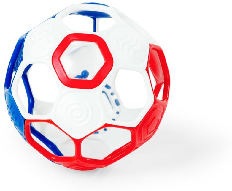 Oball Rattle Goals™ balle sensorielle Red, White & Blue 0m+ 1 pcs
