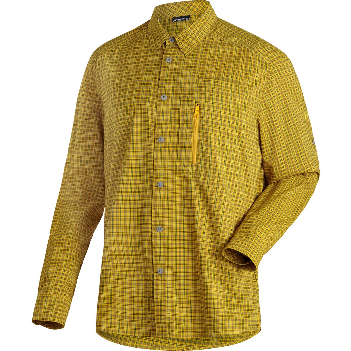 Maier Sports Mats Long Sleeve yellow check (M20406) 58 3000175-M20406-58