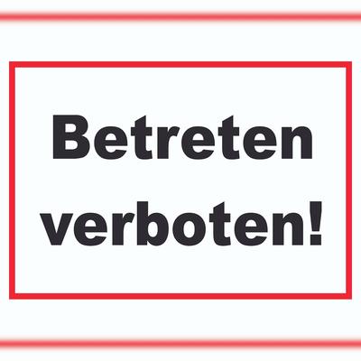 HB-Druck Betreten verboten Schild A3 (297x420mm)