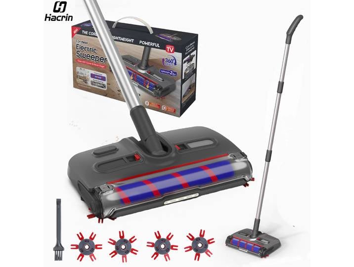 Balayeuse électrique pour tapis, Machine de nettoyage Portable sans fil, balayeuse de sol portative, vadrouille électrique rotative pour la maison