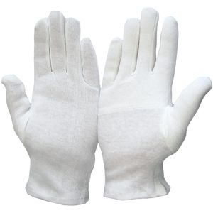 Medi-Inn Arbeitshandschuhe Trikot-Handschuhe, Baumwolle, weiß, Größe 8 / M, 12 Paar