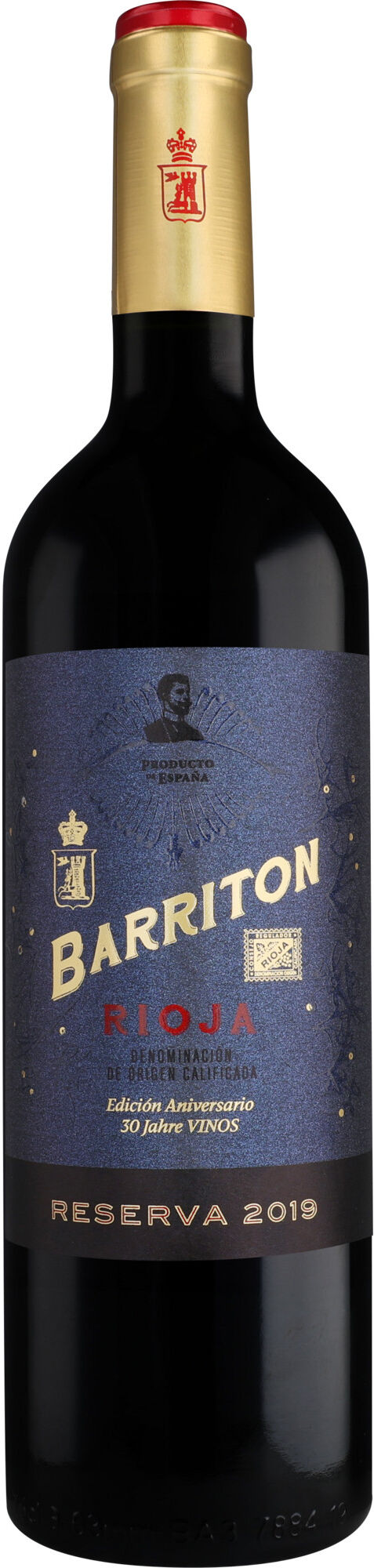 Barriton Reserva Edición Aniversario 2019 14% Vol. Rotwein Trocken aus Spanien