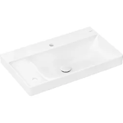 Hansgrohe Xelu Q Waschtisch, weiß, 800x480 mm, wandhängend mit Ablage links und SmartClean-Glasur
