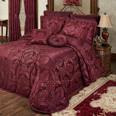 Touch of Class Camelot Grande Bedspread Burgundy, Queen, Burgundy
