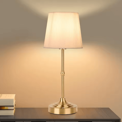 Inspire Curations Rechargeable Cordless LED Table Lamp With Touch Control And Stepless Dimming n1 Golden