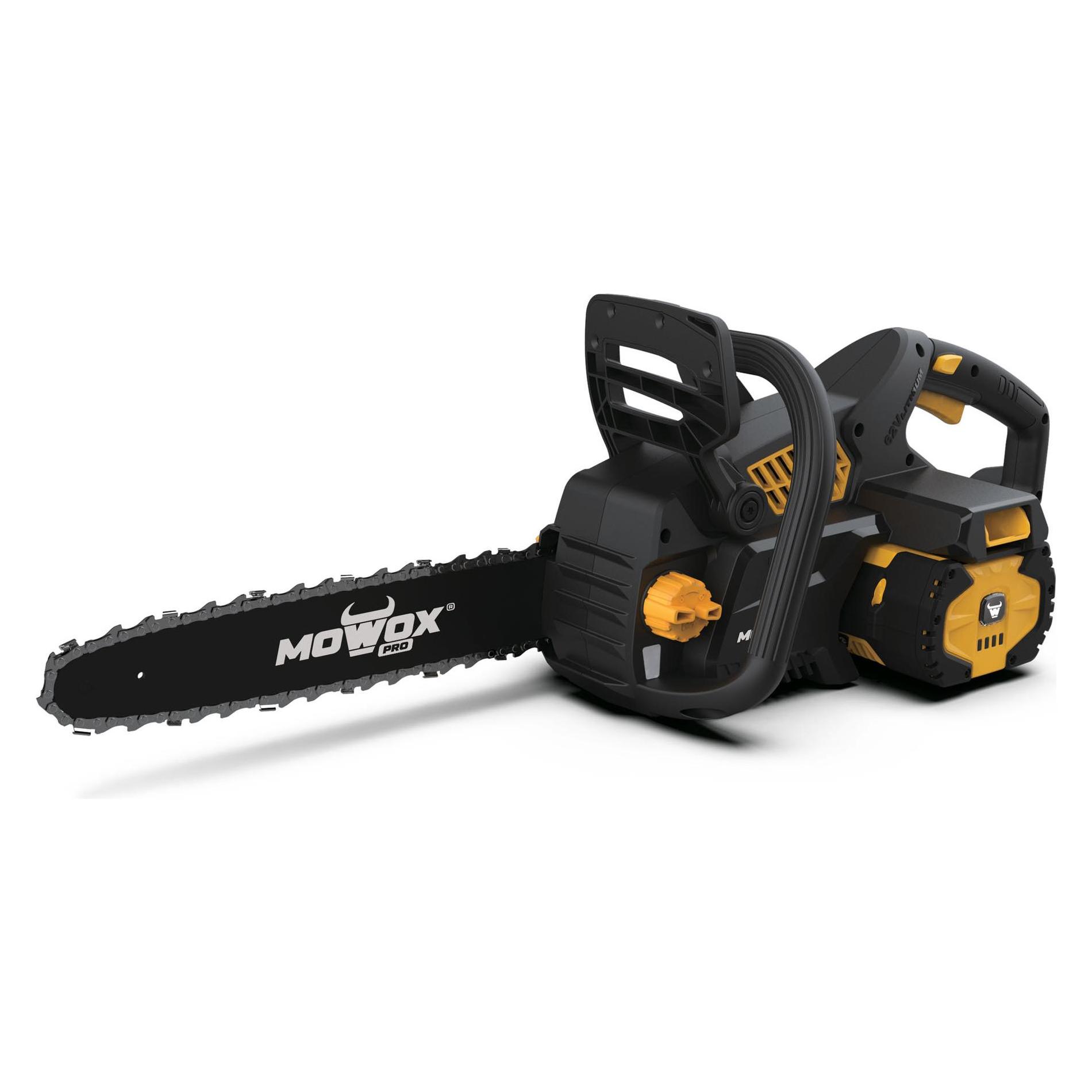 Mowox MoWoxPRO ECS 4062 Li 62V Excel Series Hand Held Battery Chain Saw With Toolless Saw Chain Tension Sy (Akku Kettensäge) (ECS 4062 Li)