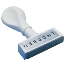 Stempel Gebucht 45x6mm