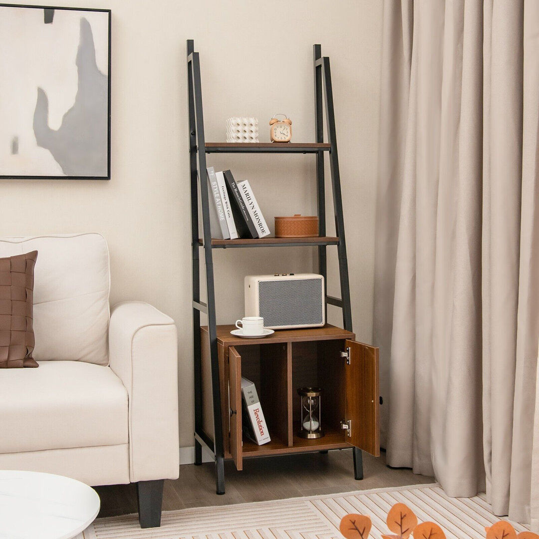 George Oliver Corriganville 160cm H x 53cm W Metal Bookcase Brown 160cm H X 53cm W X 40cm D