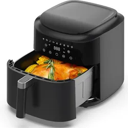 9L XL Heißluftfritteuse 2350W Airfryer mit 9 Programmen, Digital Touch, fettarmes Kochen, kompakt, Schüttel-Erinnerung, spülmaschinengeeignet