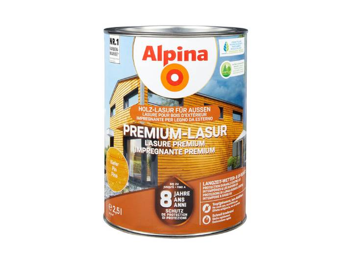 Alpina Premium-Lasur Kiefer 2.5 l Seidenmatt