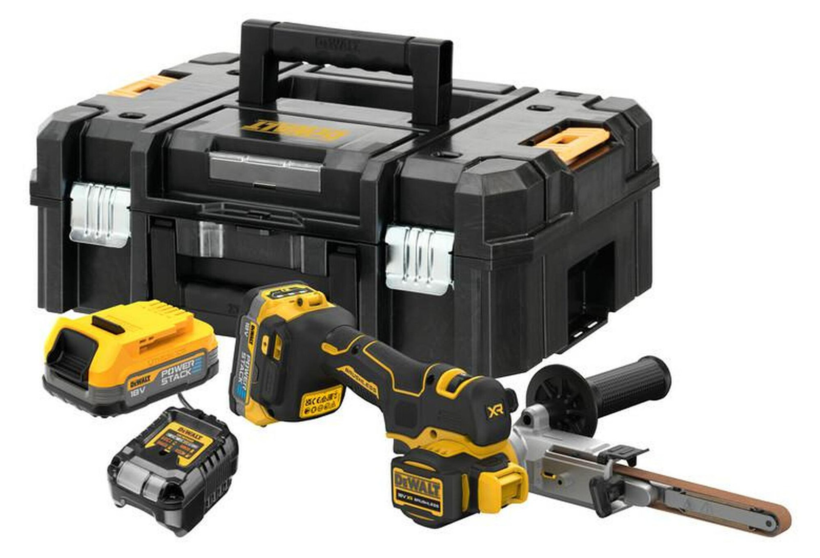 DeWalt Accuboormachine met bandschuurfunctie 18V DCM200E2T POWERSTACK TSTAK