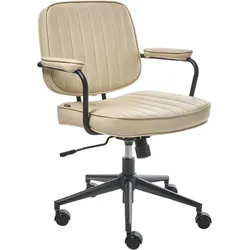 SCHREIBTISCHSTUHL Kunstleder Beige Berne