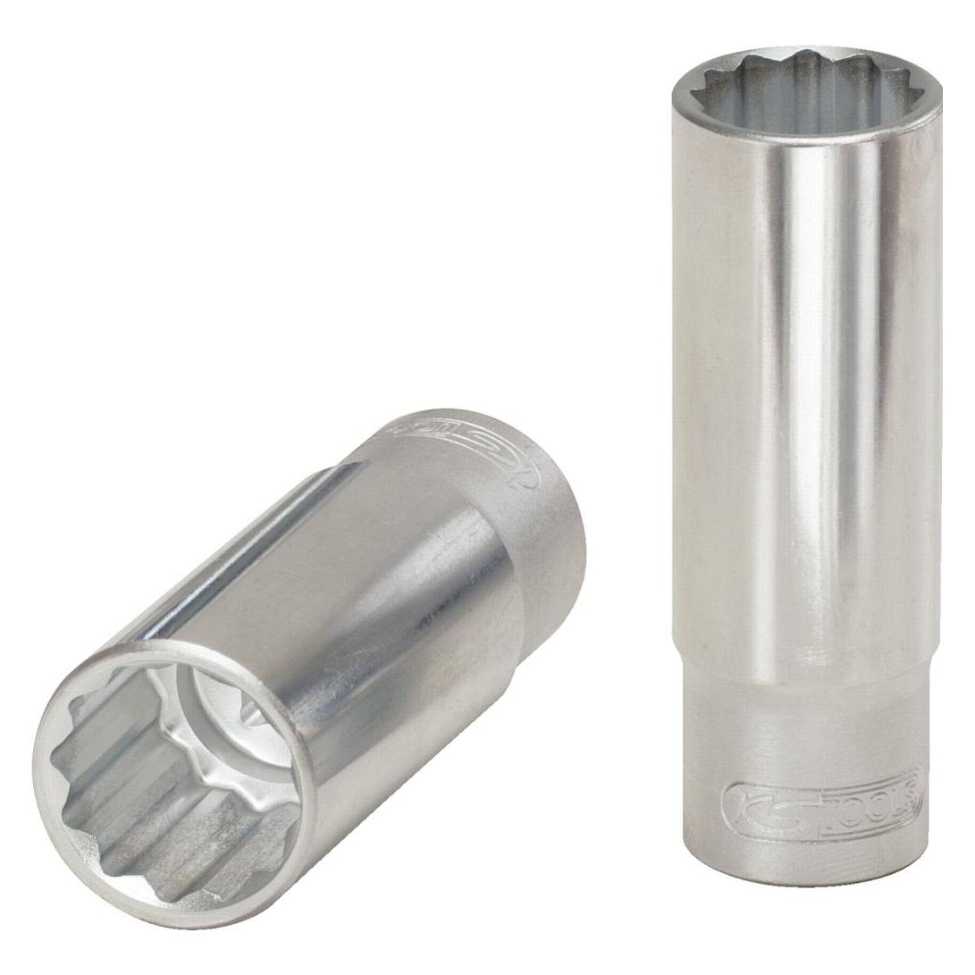 KS Tools Werkzeuge-Maschinen GmbH 1/2 12-kant-Stecknuss, lang, 3/8, auf Hänger (3/8") (917.1287-E)