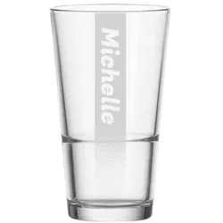 Trinkglas EVENT 330 ml Name mit Hintergrundschatten 1 Stück