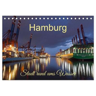 Hamburg - Stadt rund ums Wasser (Tischkalender 2027 DIN A5 quer), CALVENDO Monatskalender