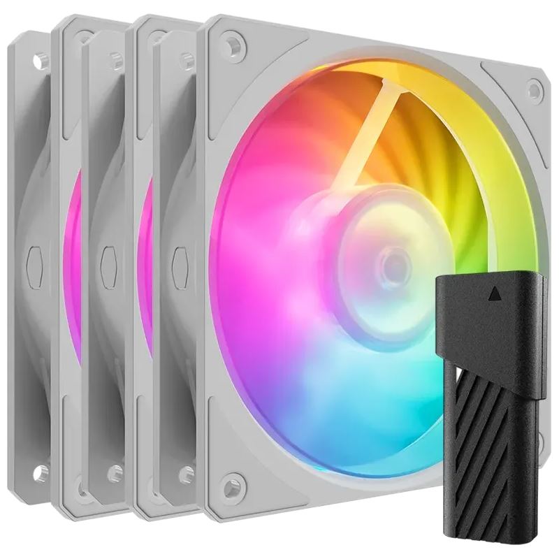120x120x26mm Cooler Master Mobius 120P ARGB 120x120x25 weiß, 3er-Pack