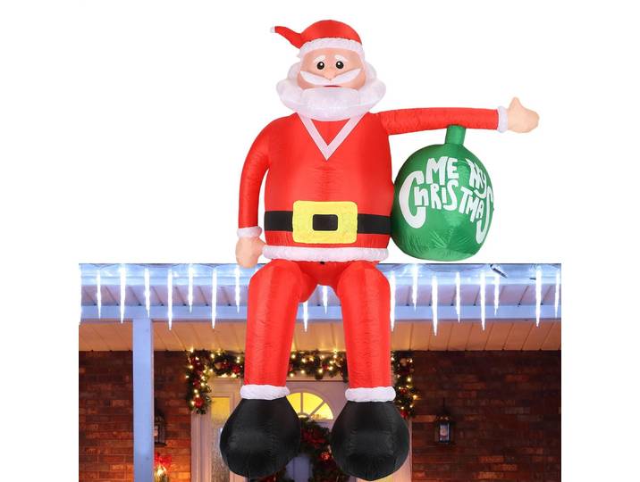 Décor gonflable de père noël, accessoires de scène festive, décoration de noël gonflable pour cour, pelouse, Patio, jardin, parc, arrière-cour, passerelle