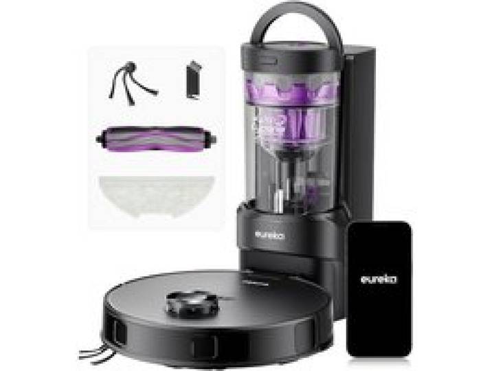 Eureka E20 Evo Plus Robot Aspirateur Laveur 10000 Pa Station sans Sac Anti-Enchevêtrement Soulèvement Serpillière 10mm