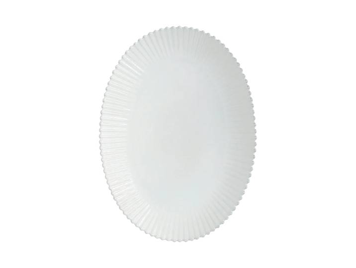 Grosse, handgefertigte Servierplatte „Pearl“ Weiss Extra Large, 51 x 37.1 cm Costa Nova