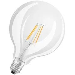 Ledvance E27 LED Kugellampe Globe 125 Classic klar 4W wie 40W 2700K warmweißes Licht