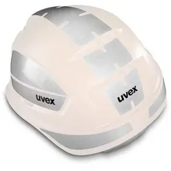 Schutzhelm pheos B mit Lüftung und Reflexaufkleber-Set, weiß - weiß