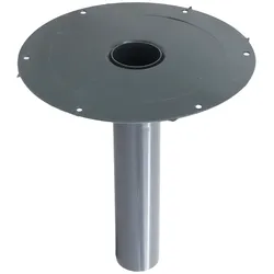 Flachdachablauf DN 70 mit Hart-PVC Flansch und Sieb