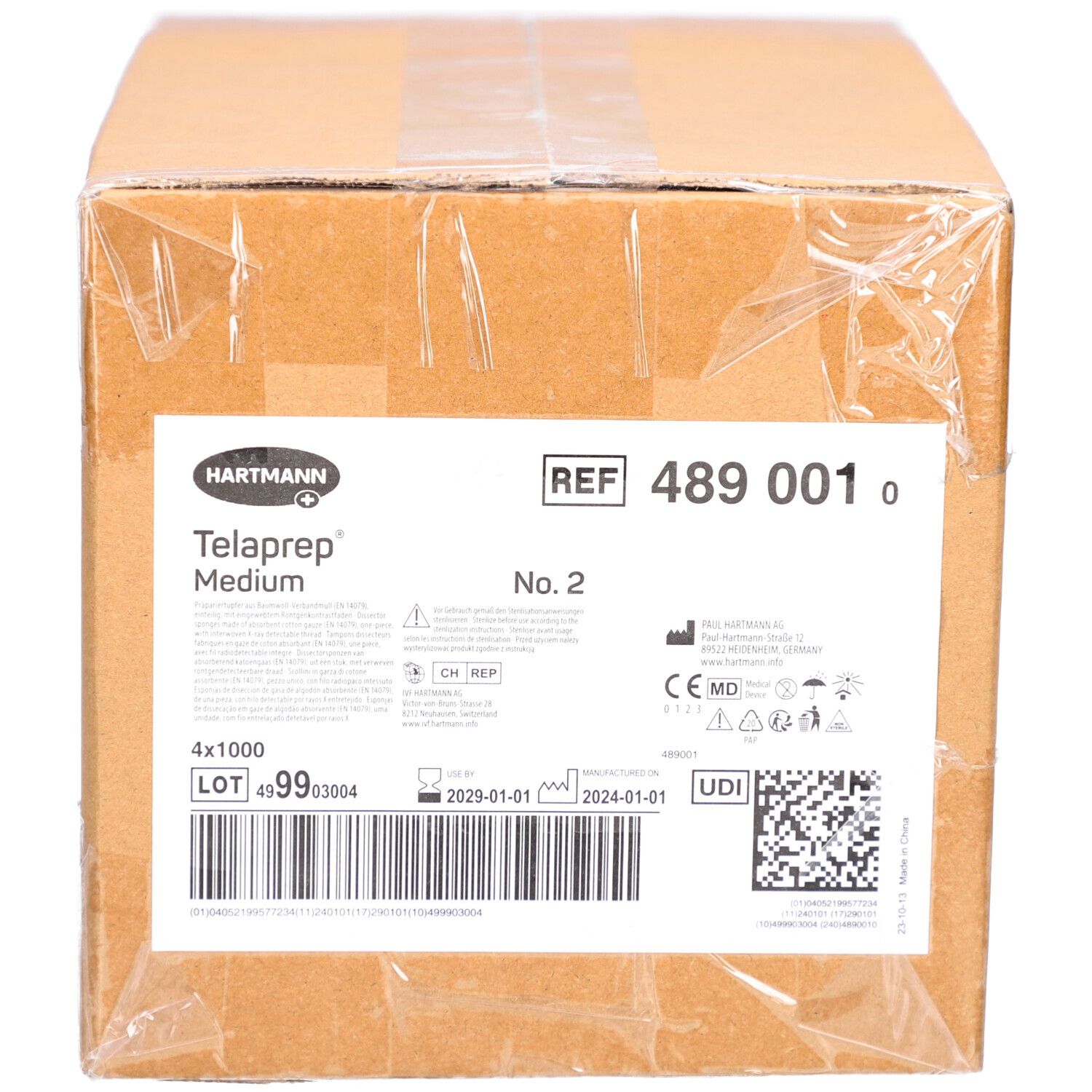 Telaprep Präpariertupfer mittel 4x1000 St Tupfer