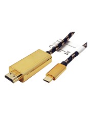 ROLINE GOLD Adptrkb. USB C-HDMI ST/ST 1m Digital/Daten Digital/Display/Video 1 m (11.04.5844)