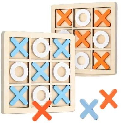 Inspire Curations Mini Montessori Wooden Chess Game For Kids (Portable Brain Training Board) orange 1pcs