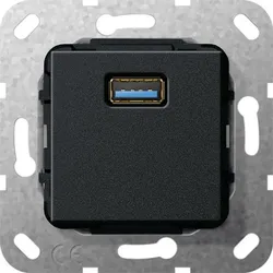 Gira UP Tragring USB A sw matt 568210