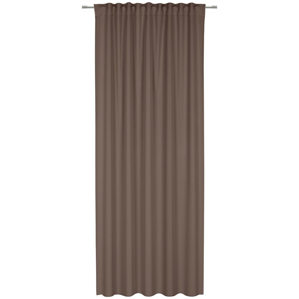 Esposa Fertigvorhang , Braun , Textil , 135x245 cm , Oeko-Tex® Standard 100, Global Recycled Standard (Grs) , für Stange und Schiene geeignet, mit Kombiband , Heimtextilien, Vorhänge, Fertigvorhänge, Verdunkelungsvorhang