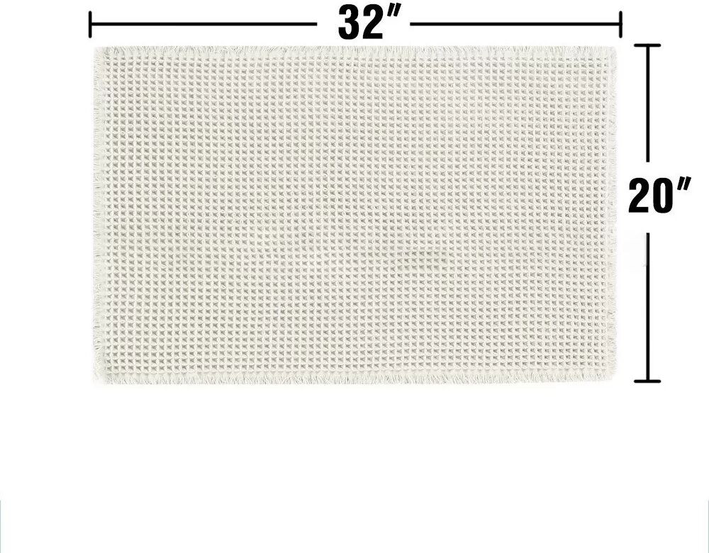 INF Waffel-Webart Fußmatte - Saugfähige, rutschfeste Polyesterfaser-Matte für Küche, Schlafzimmer, Eingangsbereich