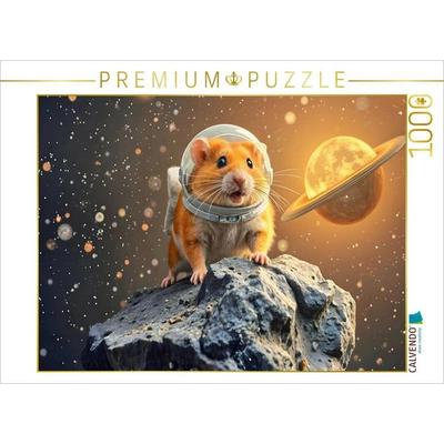 CALVENDO Puzzle Galaktisch süß - Ein Hamster auf großer Mission! | 1000 Teile Lege-Größe 64x48cm Foto-Puzzle für glückliche Stunden