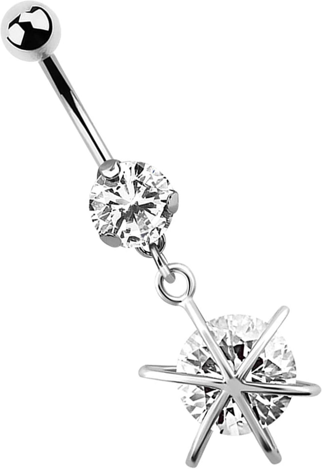 Bauchnabelpiercing ADELIA´S "Piercing  Bauchnabelpiercing", silber, Piercings, Kinder, Chirurgiestahl, Bauchnabelpiercing
